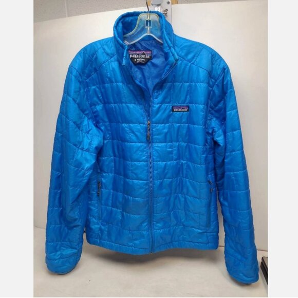 Patagonia Nano Puff Jacket Endless Blue Men Small Puffer Puffy Quilted Full Zip - Picture 2 of 5